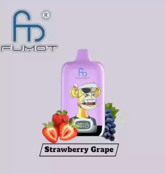 Fumot Digital Box 12k disposable vape with strawberry-grape flavor