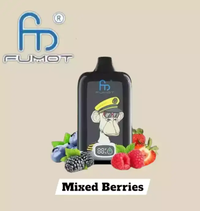 RandM Fumot Digital Box 12000 puffs wegwerpvape met bosbes en framboos