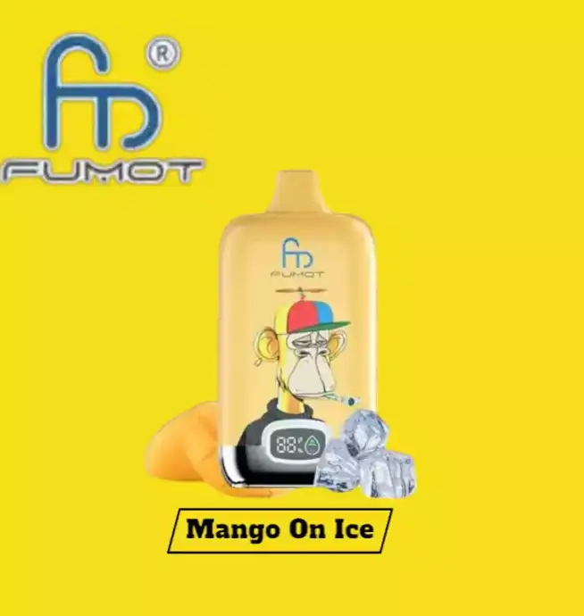 RandM Fumot Digital Box 12000 puffs disposable vape with mango ice cream flavor