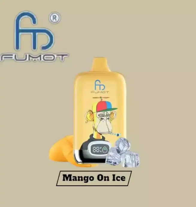 RandM Fumot Digital Box 12000 puffs disposable vape with mango ice cream flavor