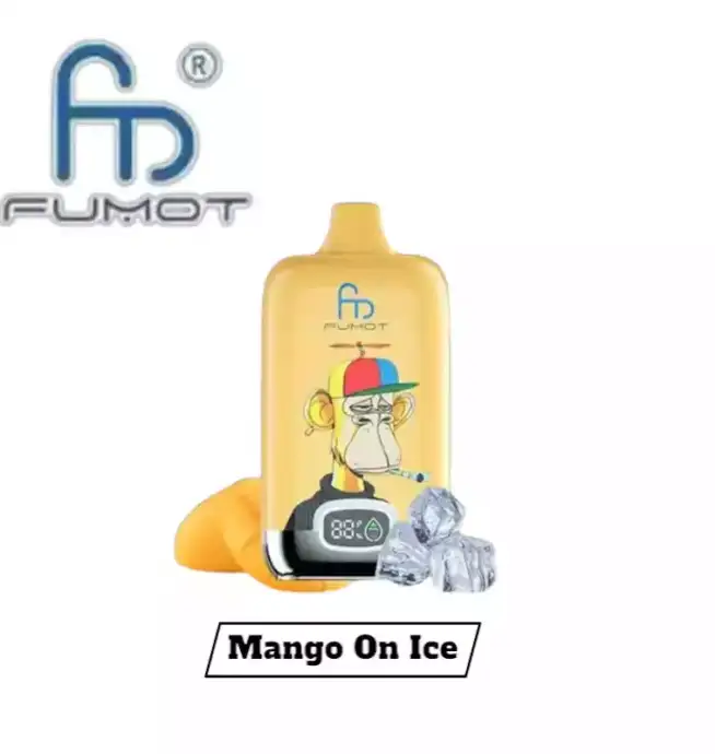 RandM Fumot Digital Box 12000 puffs disposable vape with mango ice cream flavor