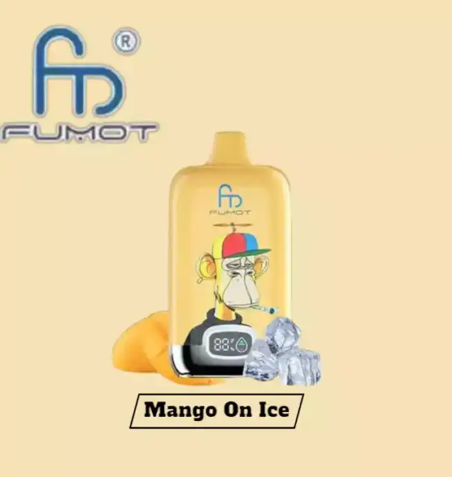 RandM Fumot Digital Box 12000 puffs disposable vape with mango ice cream flavor