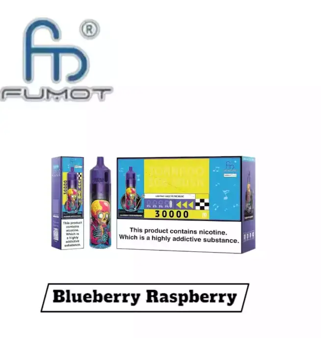 RandM Fumot Tornado 30K Music Züge Einweg-Vape Blaubeere-Himbeere-Geschmack
