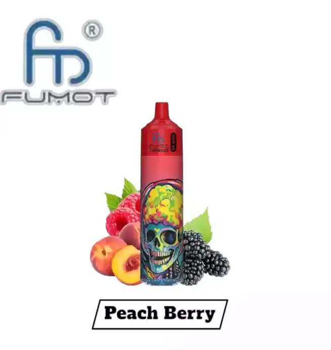 RandM Fumot Tornado 30K Music puffs disposable vape peach-berry flavor
