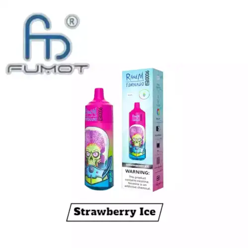 RandM Tornado 9000 Pro Puffs Einweg-Vape  Erdbeereis-Geschmack