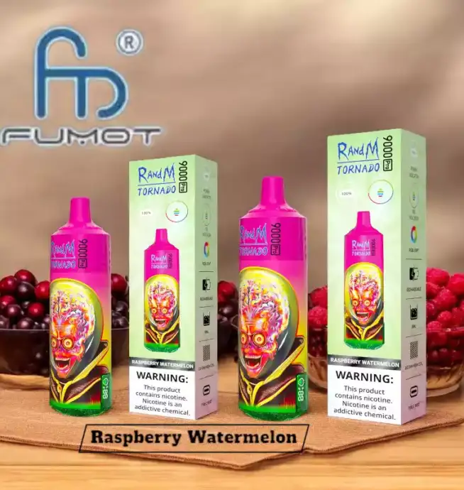 RandM Tornado 9000 Pro Puffs jetable Vape parfum Framboise Pastèque