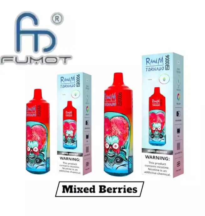 RandM Tornado 9000 Pro Puffs Einweg Vape, Mixed Berries Geschmack