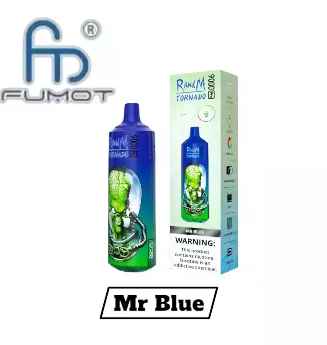 RandM Tornado 9000 Pro Puffs Einweg-Vape – Mr Blue Geschmack