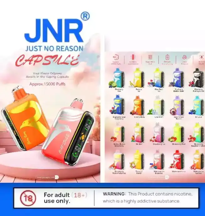 JNR Capsule 15000 PUFF - LED, USB-C & Dual Mesh