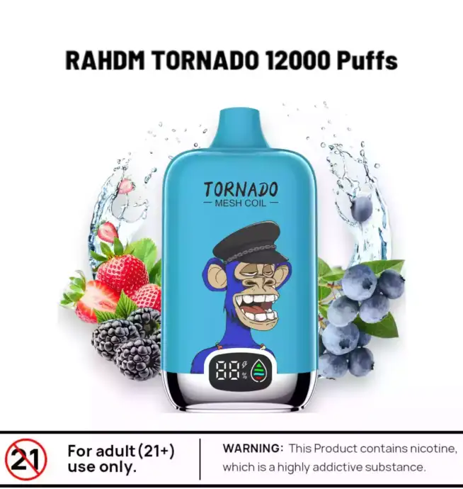 RAHDM Tornado 12000 – Vape fruitée, sans compromis