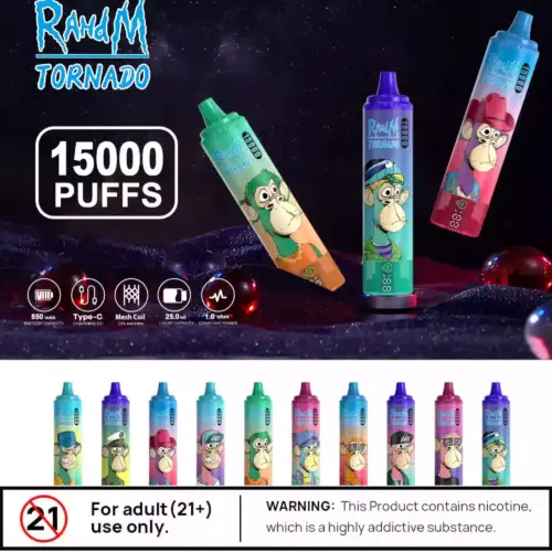 RAHDM Tornado 15000 Puffs – Extra lange Dampfzeit